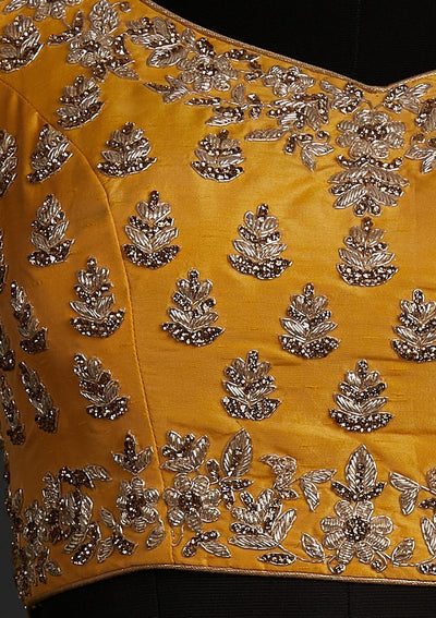 Rani Pink Zardosi Raw Silk Designer Lehenga - koskii