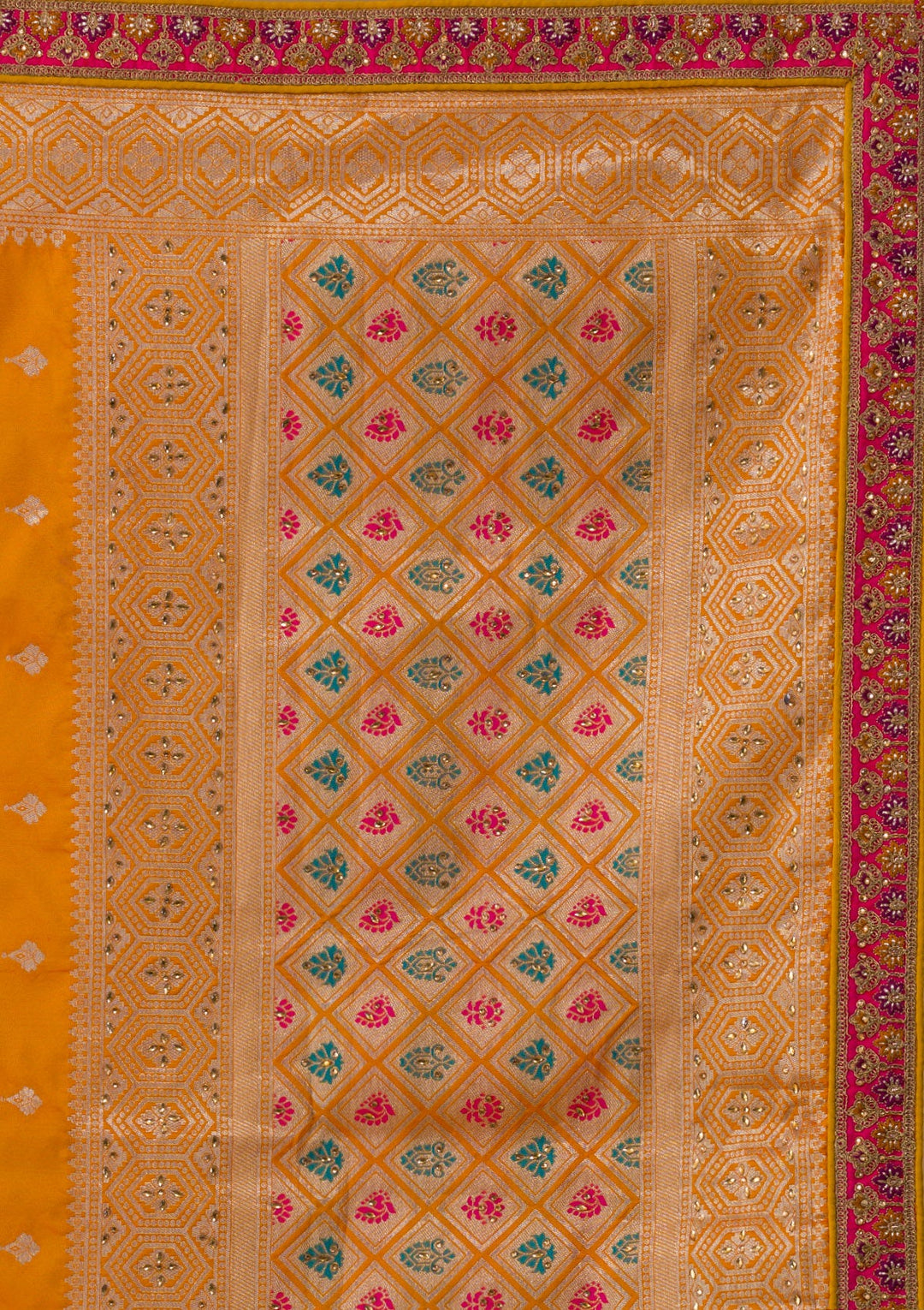 Rani Pink Zariwork Banarasi Lehenga-Koskii