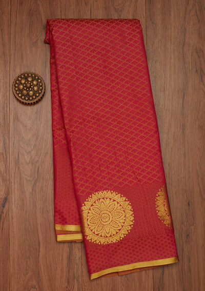 Rani Pink Zariwork Banarasi Saree - Koskii