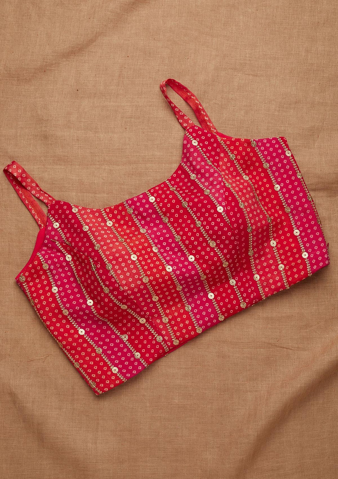 Rani Pink Zariwork Georgette Blouse-Koskii