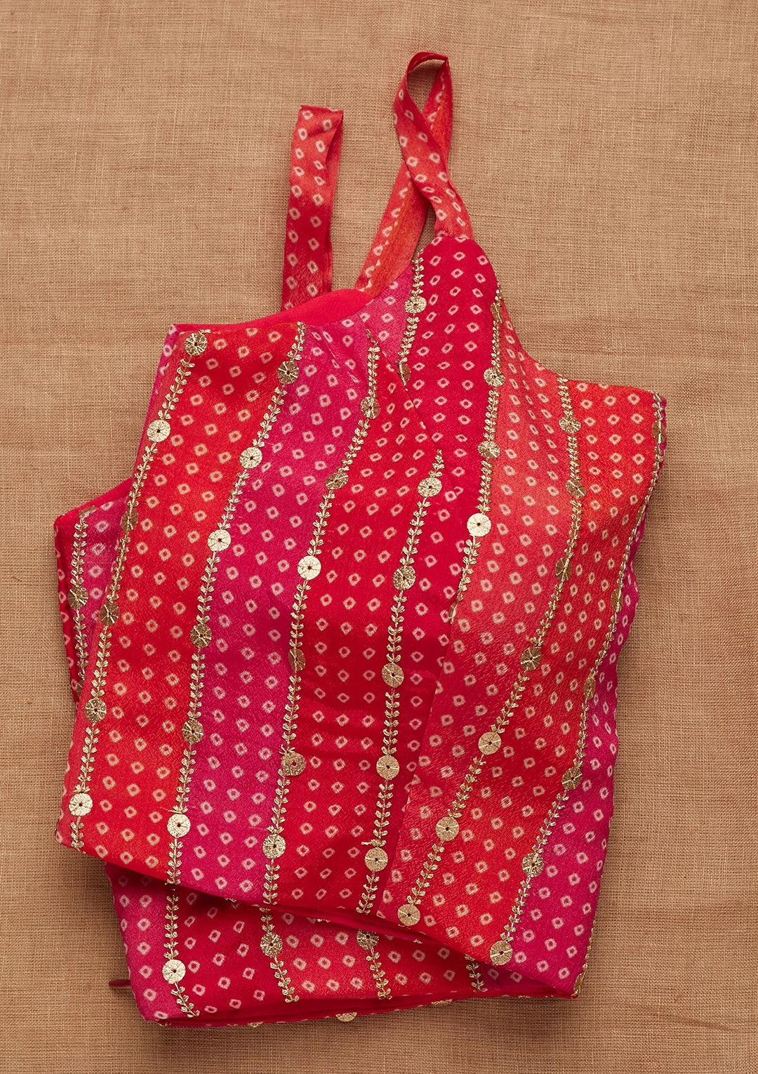 Rani Pink Zariwork Georgette Blouse-Koskii