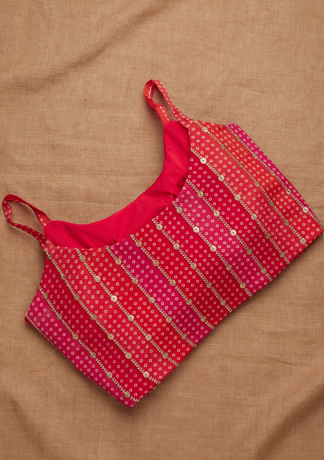 Rani Pink Zariwork Georgette Blouse-Koskii