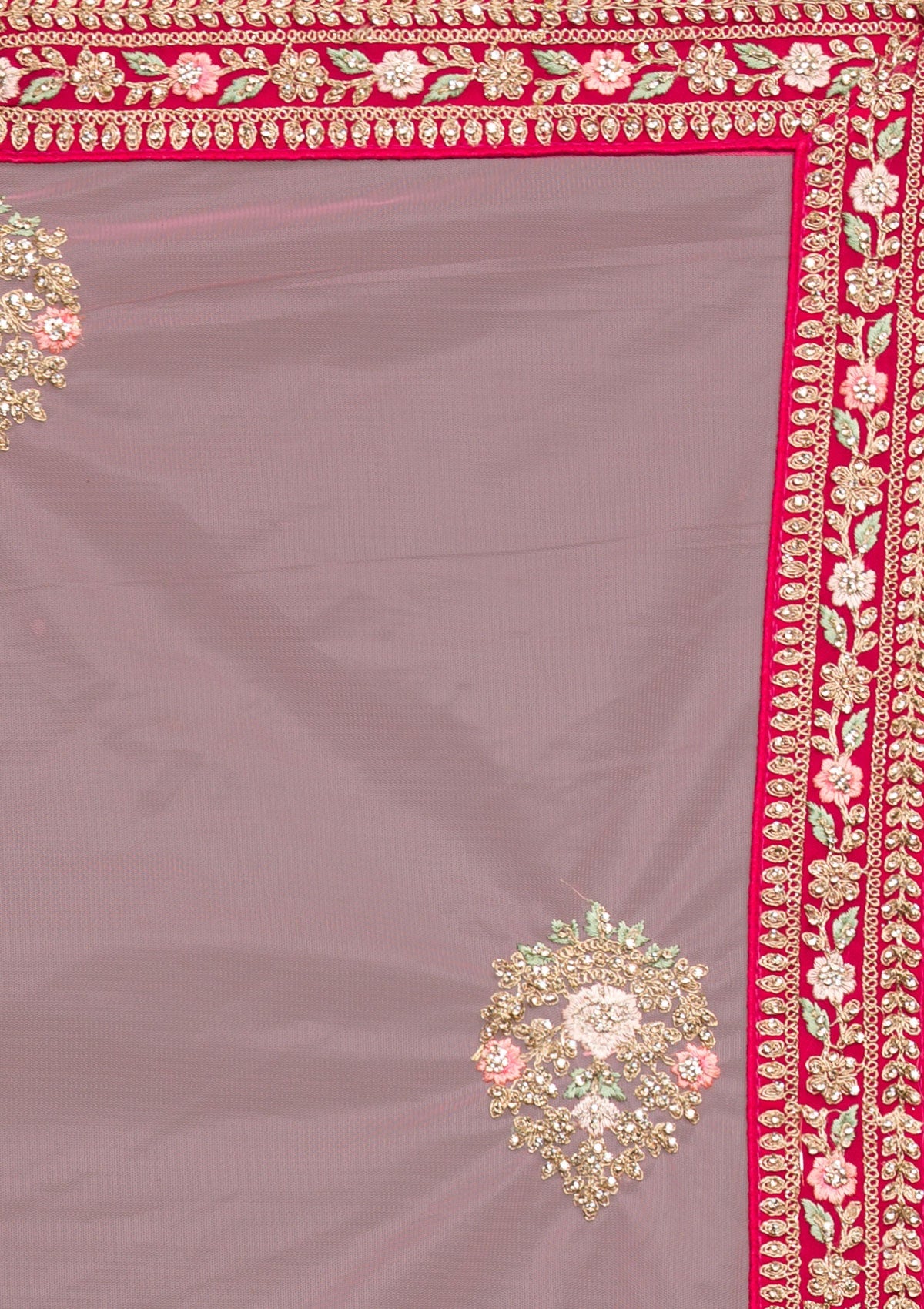 Rani Pink Zariwork Georgette Lehenga-koskii