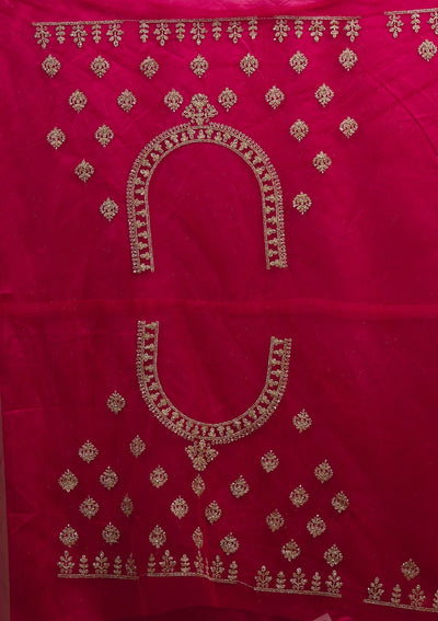 Rani Pink Zariwork Net Designer Lehenga-Koskii