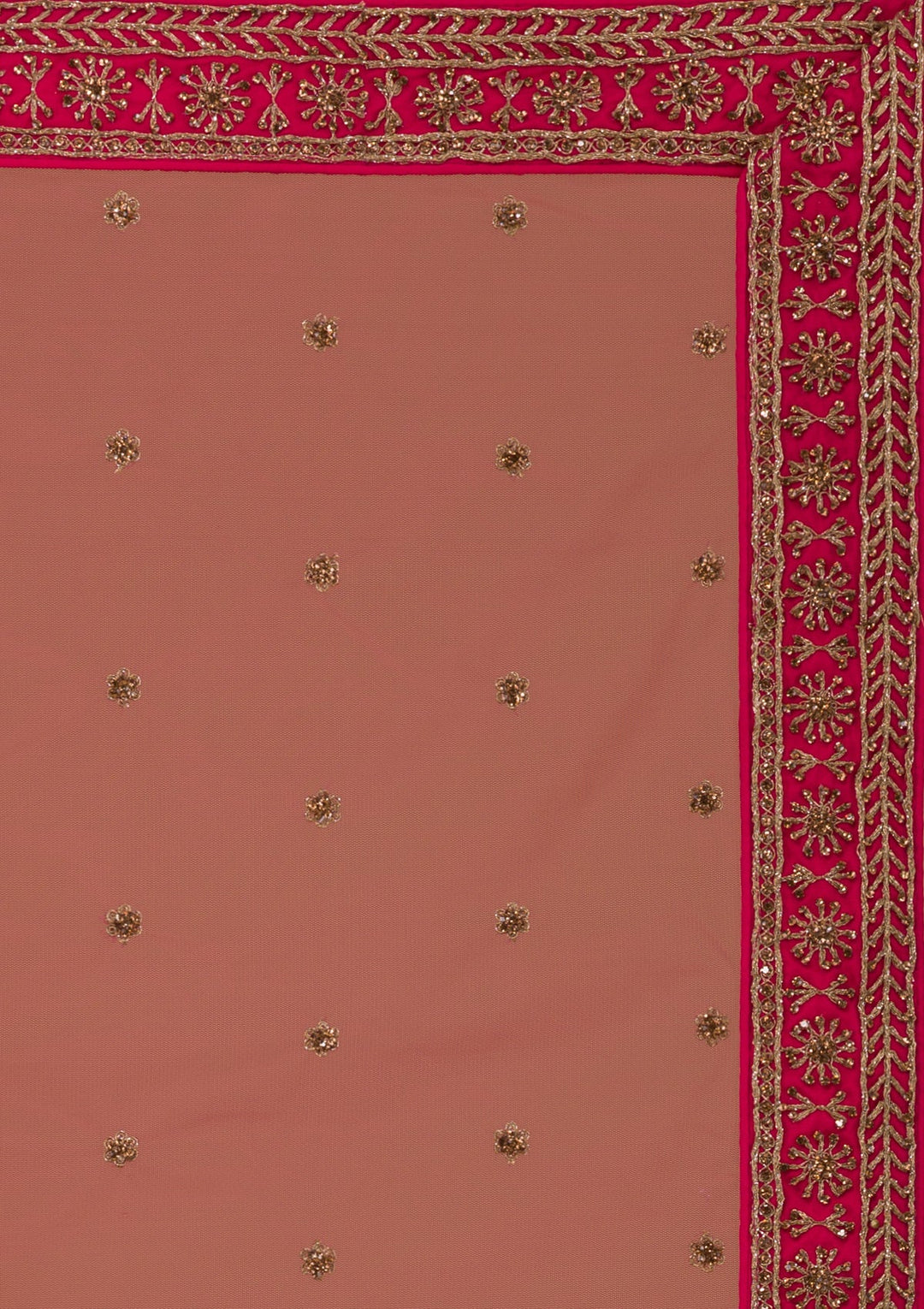 Rani Pink Zariwork Net Designer Lehenga-Koskii