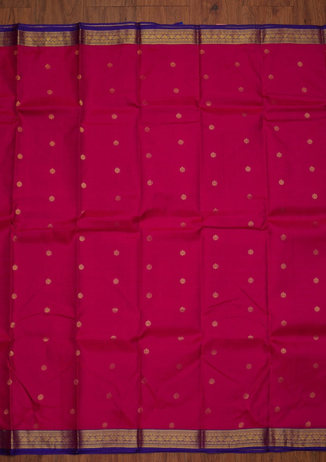 Rani Pink Zariwork Pure Silk Designer Saree - koskii