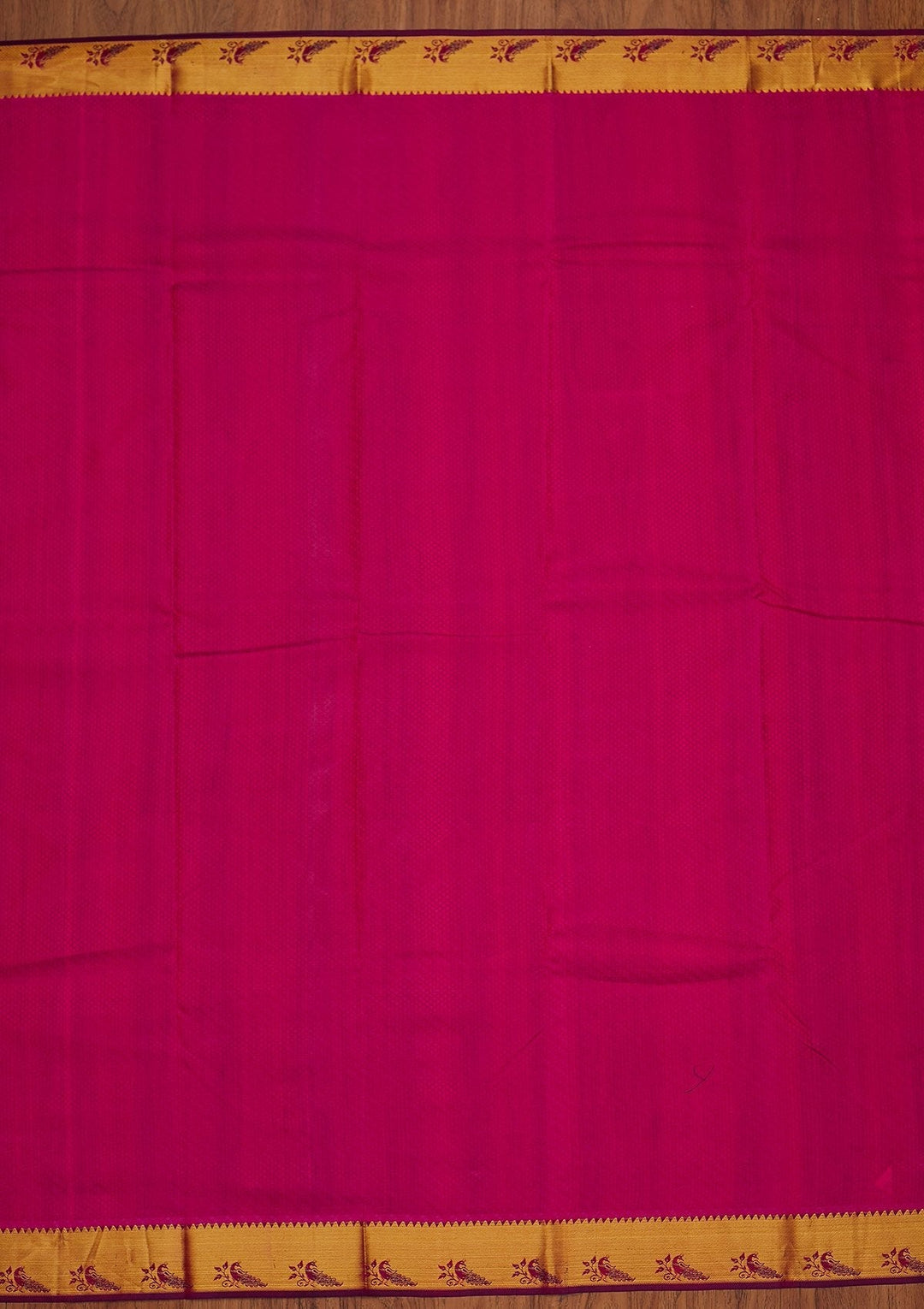 Rani Pink Zariwork Pure Silk Designer Saree - koskii