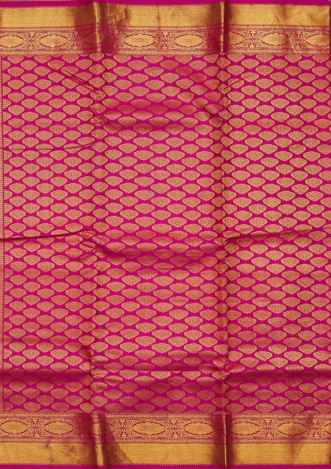 Rani Pink Zariwork Pure Silk Designer Saree - koskii