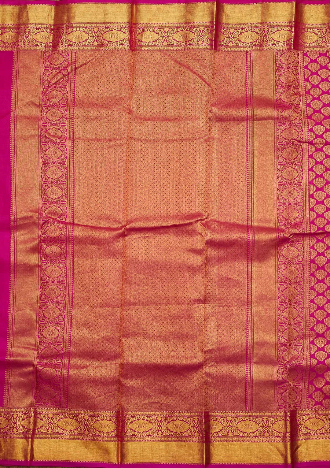Rani Pink Zariwork Pure Silk Designer Saree - koskii
