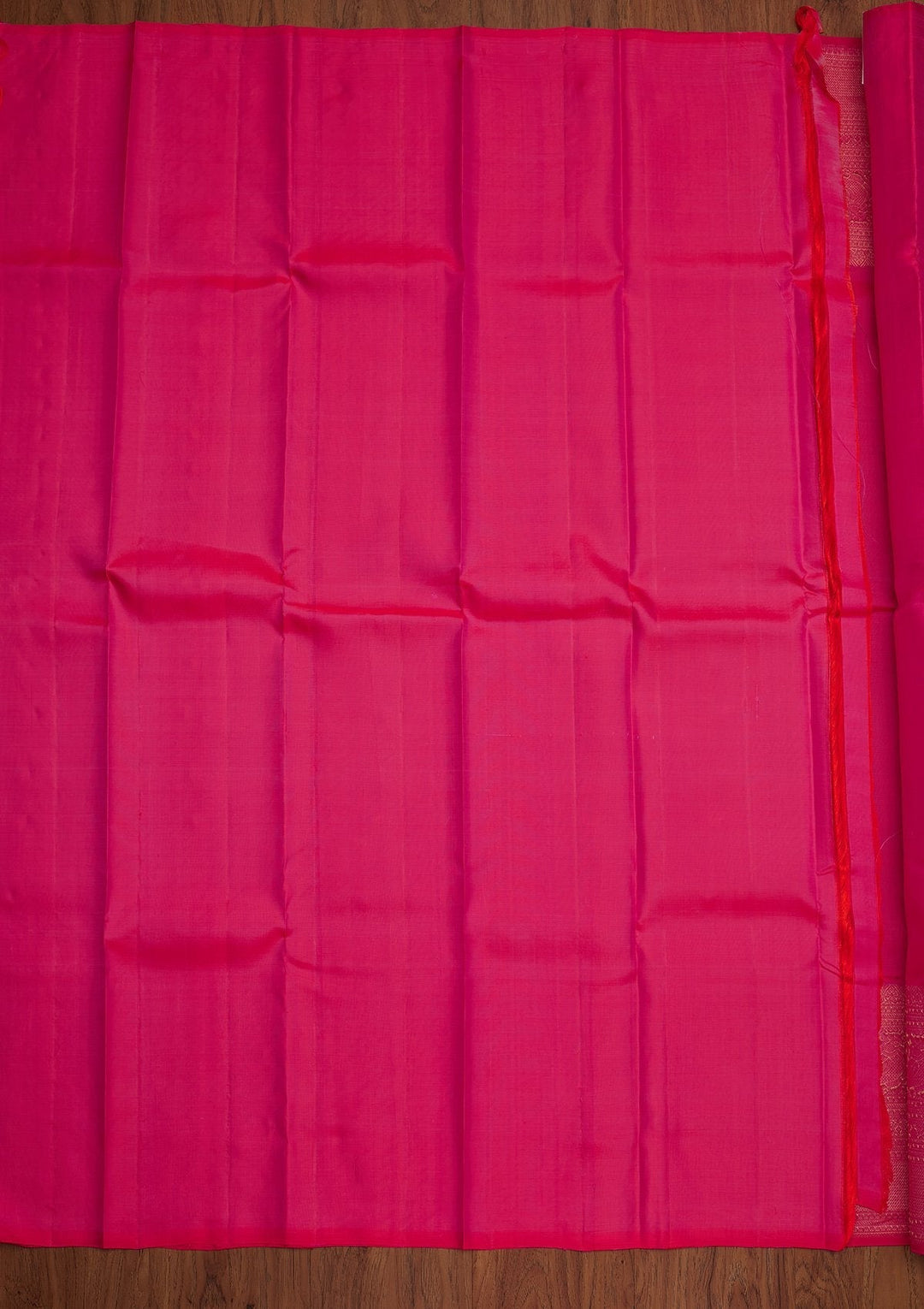 Rani Pink Zariwork Pure Silk Designer Saree - koskii