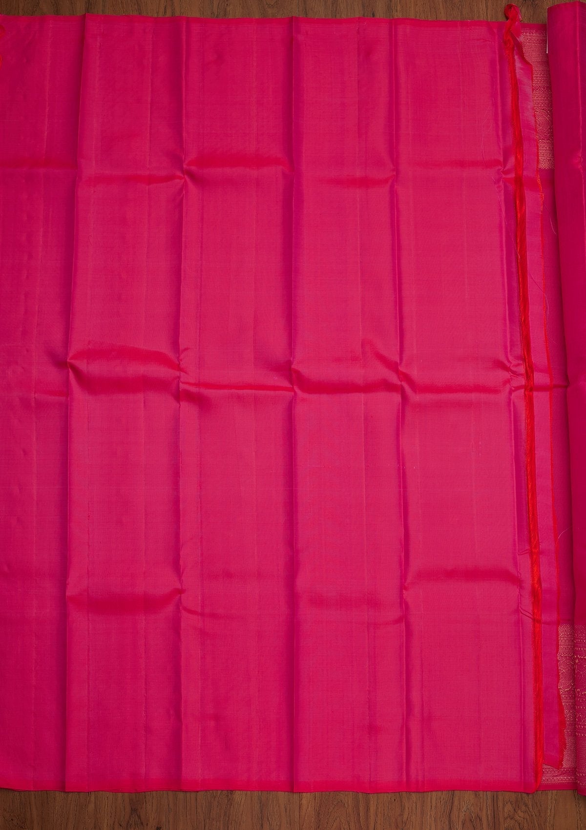 Rani Pink Zariwork Pure Silk Designer Saree - koskii