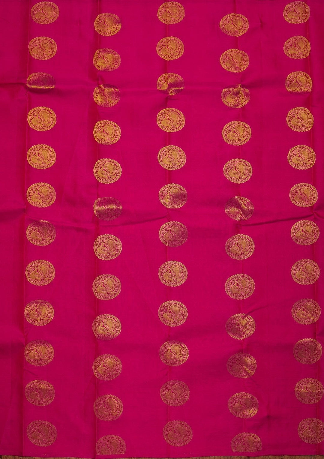 Rani Pink Zariwork Pure Silk Designer Saree - koskii