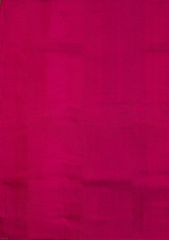 Rani Pink Zariwork Pure Silk Designer Saree - koskii