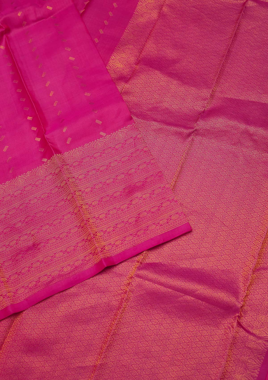 Rani Pink Zariwork Pure Silk Designer Saree - koskii
