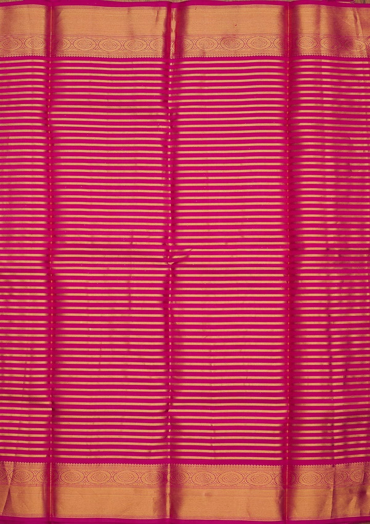 Rani Pink Zariwork Pure Silk Designer Saree - koskii