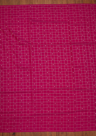 Rani Pink Zariwork Pure Silk Designer Saree - koskii