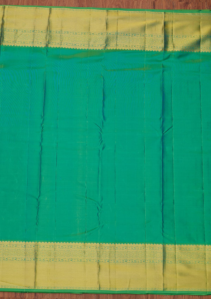 Rani Pink Zariwork Pure Silk Designer Unstitched Saree - Koskii