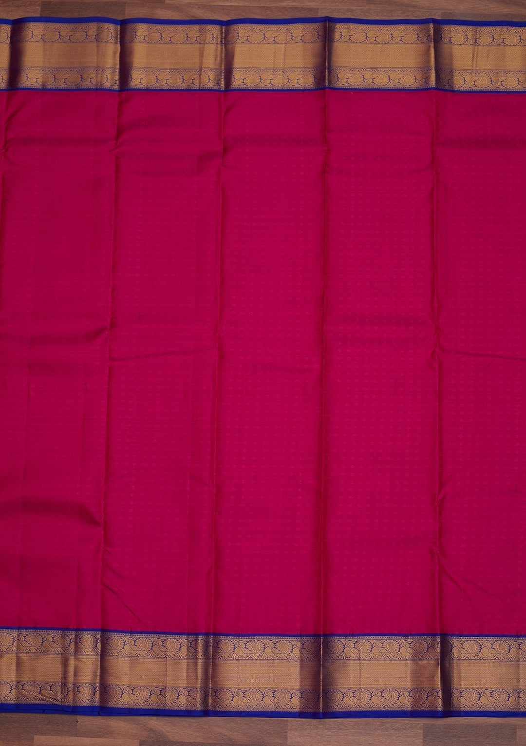 Rani Pink Zariwork Pure Silk Designer Saree - Koskii