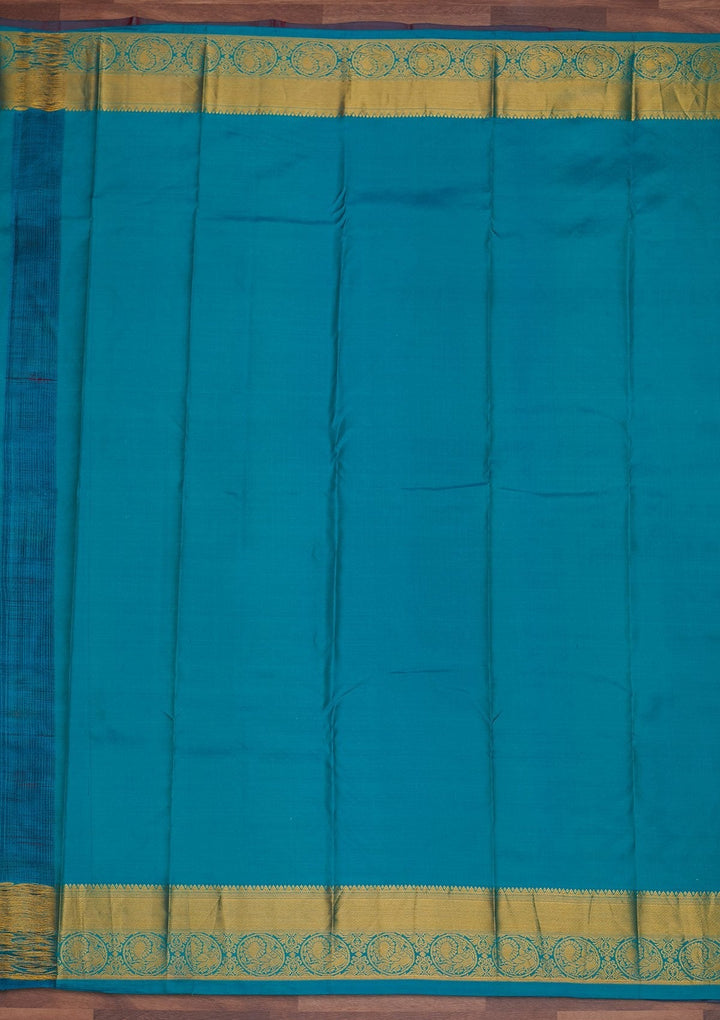 Rani Pink Zariwork Pure Silk Designer Saree - Koskii