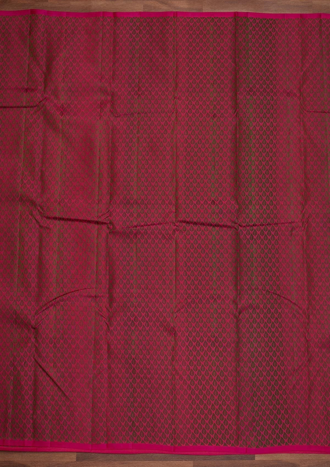 Rani Pink Zariwork Pure Silk Designer Saree - Koskii