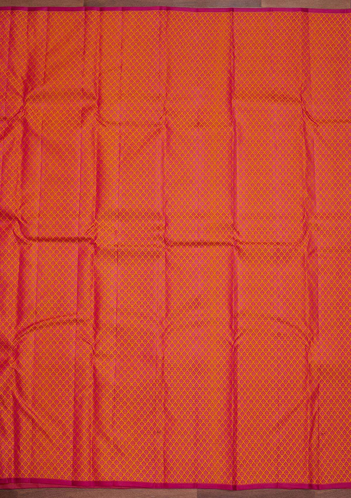 Rani Pink Zariwork Pure Silk Designer Saree - Koskii
