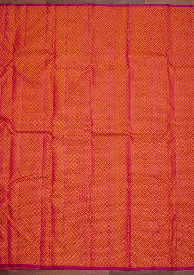 Rani Pink Zariwork Pure Silk Designer Saree - Koskii