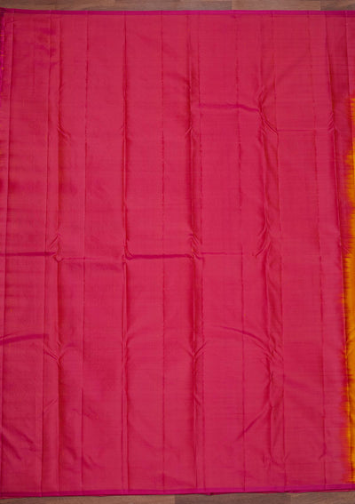 Rani Pink Zariwork Pure Silk Designer Saree - Koskii