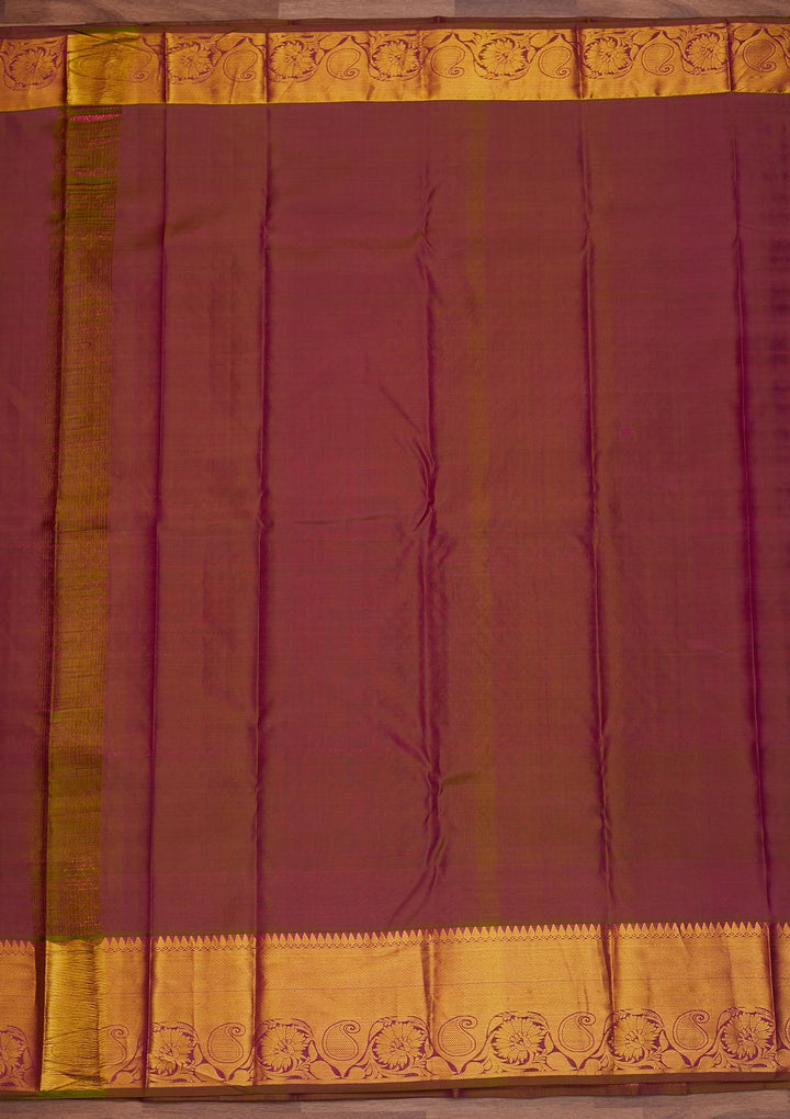 Rani Pink Zariwork Pure Silk Designer Saree - Koskii