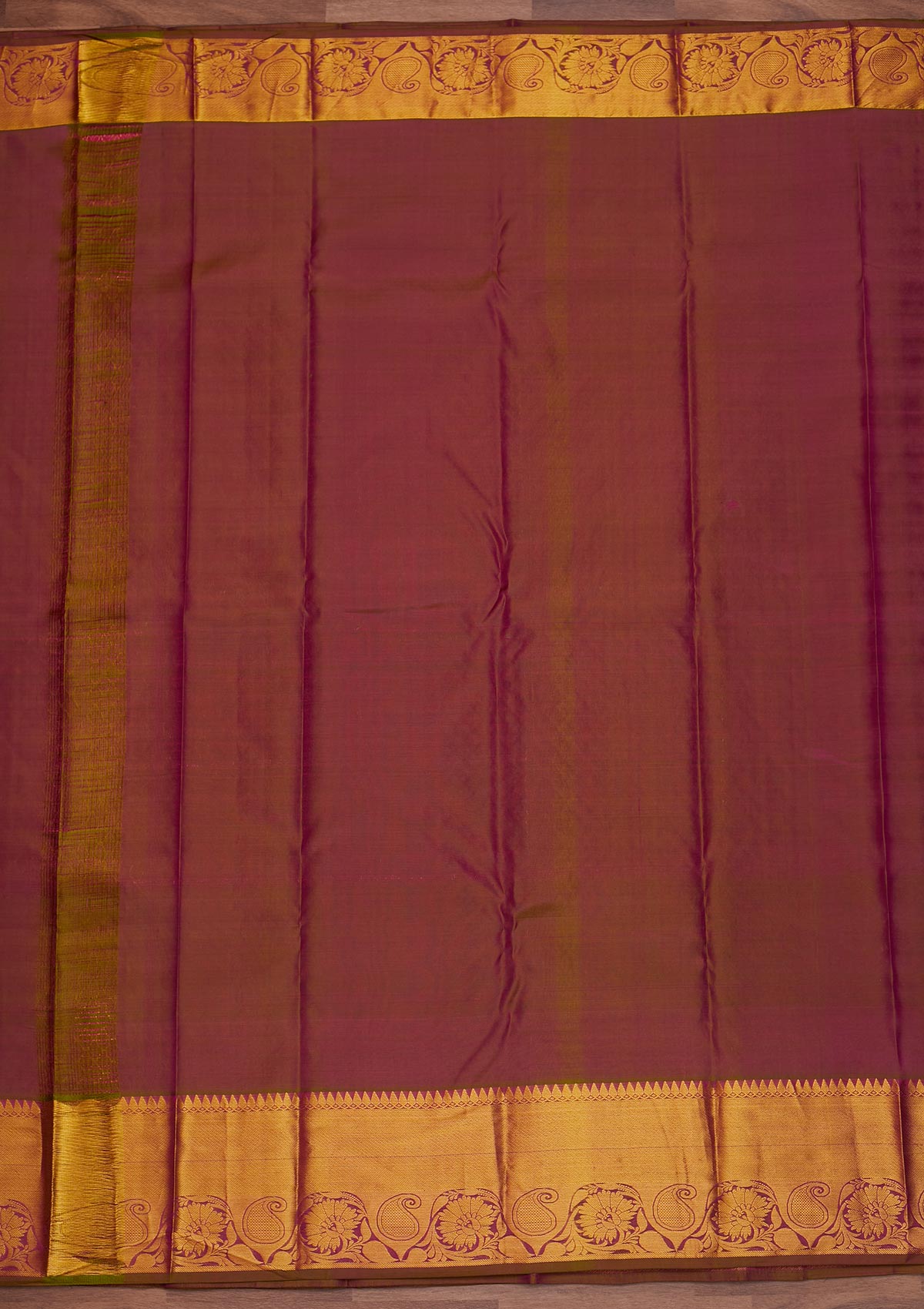 Rani Pink Zariwork Pure Silk Designer Saree - Koskii