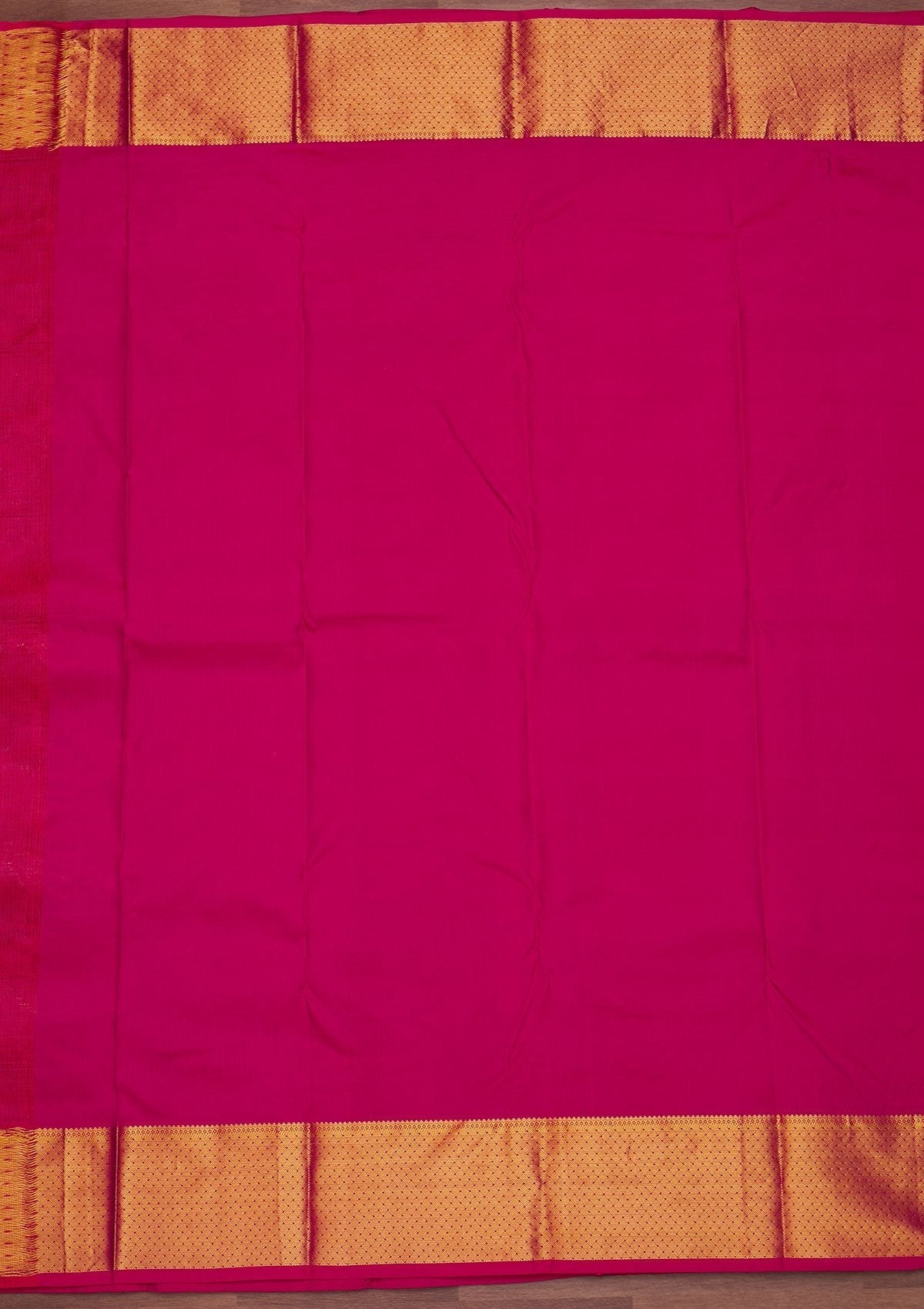 Rani Pink Zariwork Pure Silk Designer Saree - Koskii