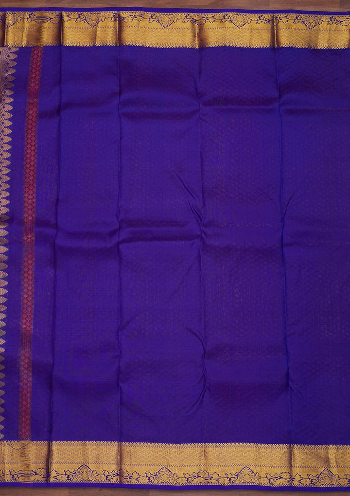 Rani Pink Zariwork Pure Silk Designer Saree - Koskii