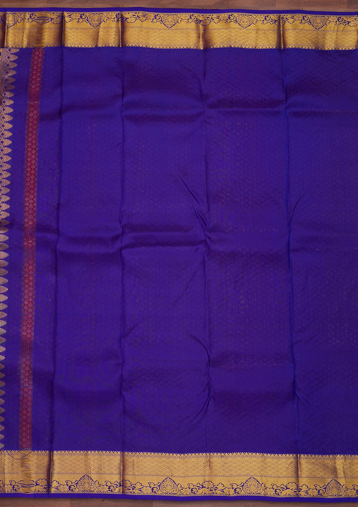 Rani Pink Zariwork Pure Silk Designer Saree - Koskii