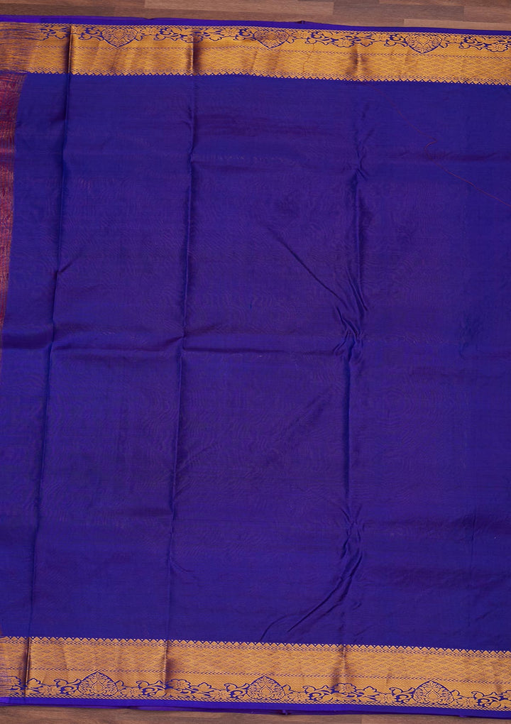 Rani Pink Zariwork Pure Silk Designer Saree - Koskii