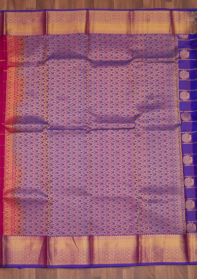 Rani Pink Zariwork Pure Silk Saree - Koskii