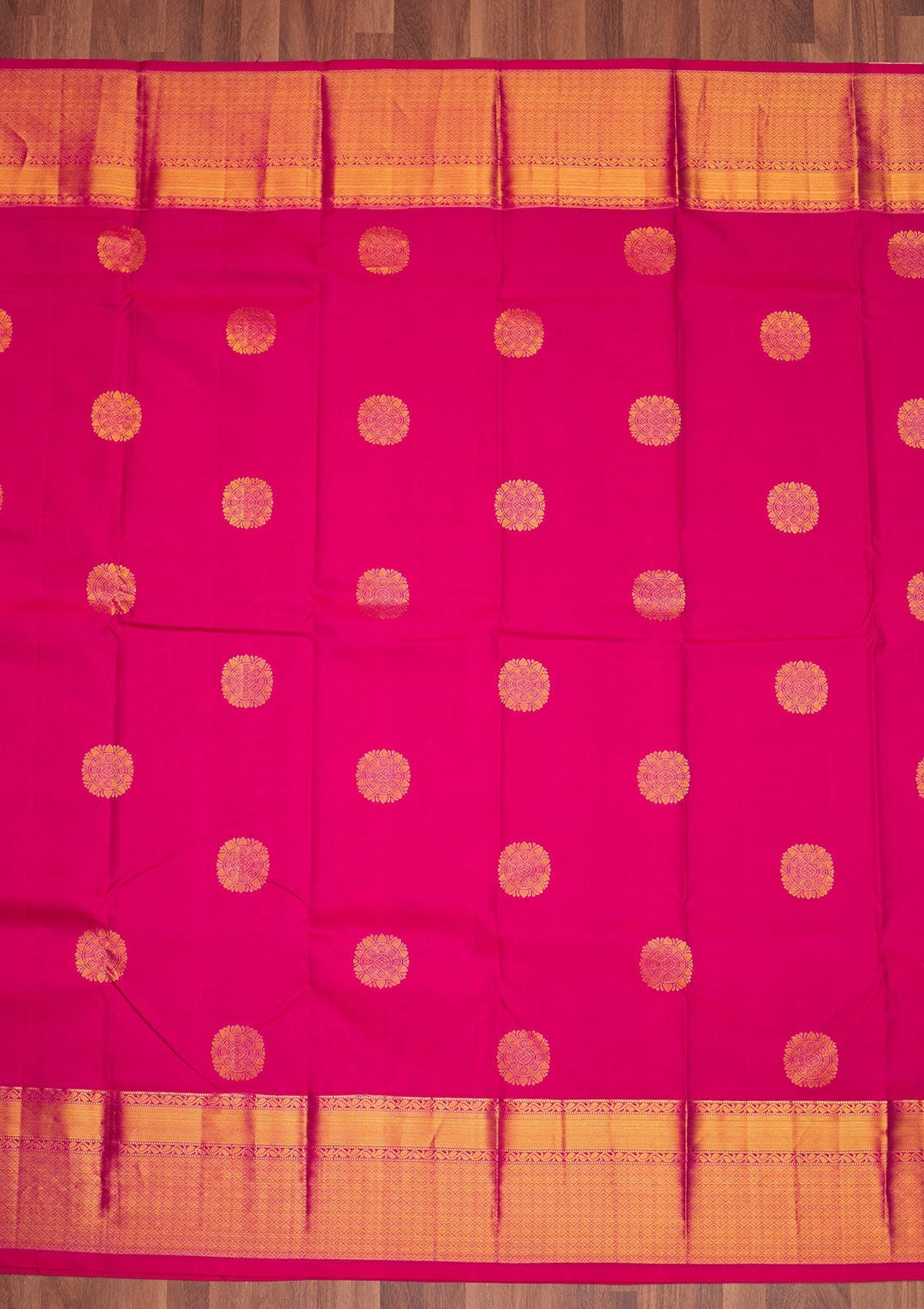 Rani Pink Zariwork Pure Silk Saree - Koskii