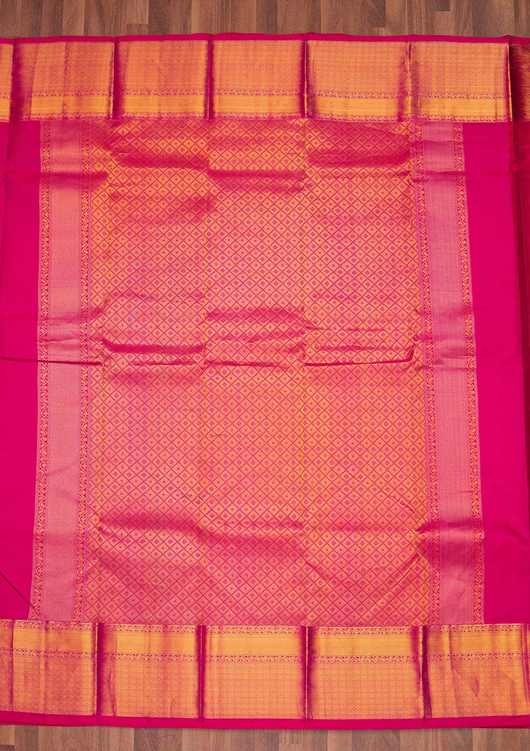 Rani Pink Zariwork Pure Silk Saree - Koskii