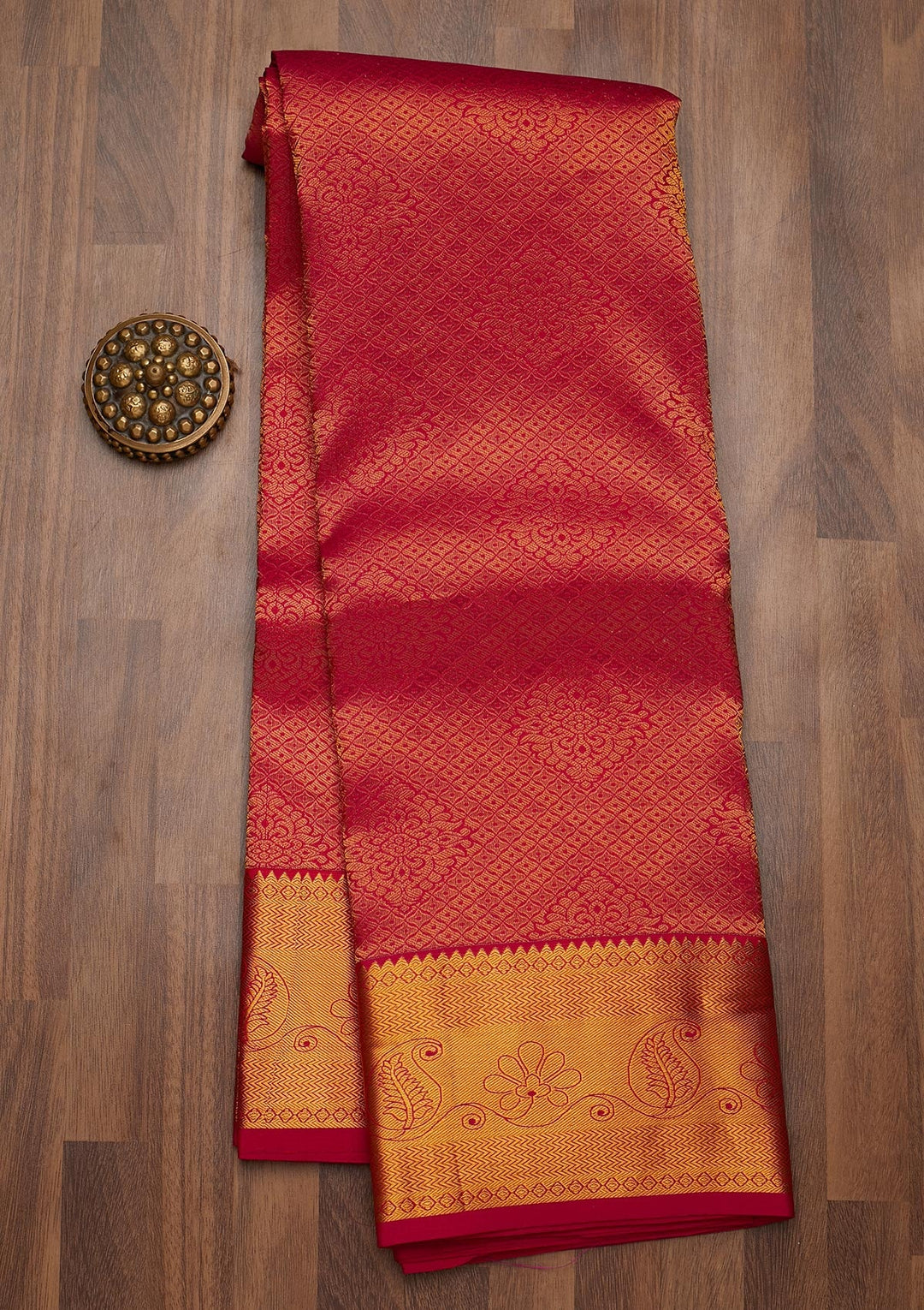 Rani Pink Zariwork Pure Silk Saree-Koskii