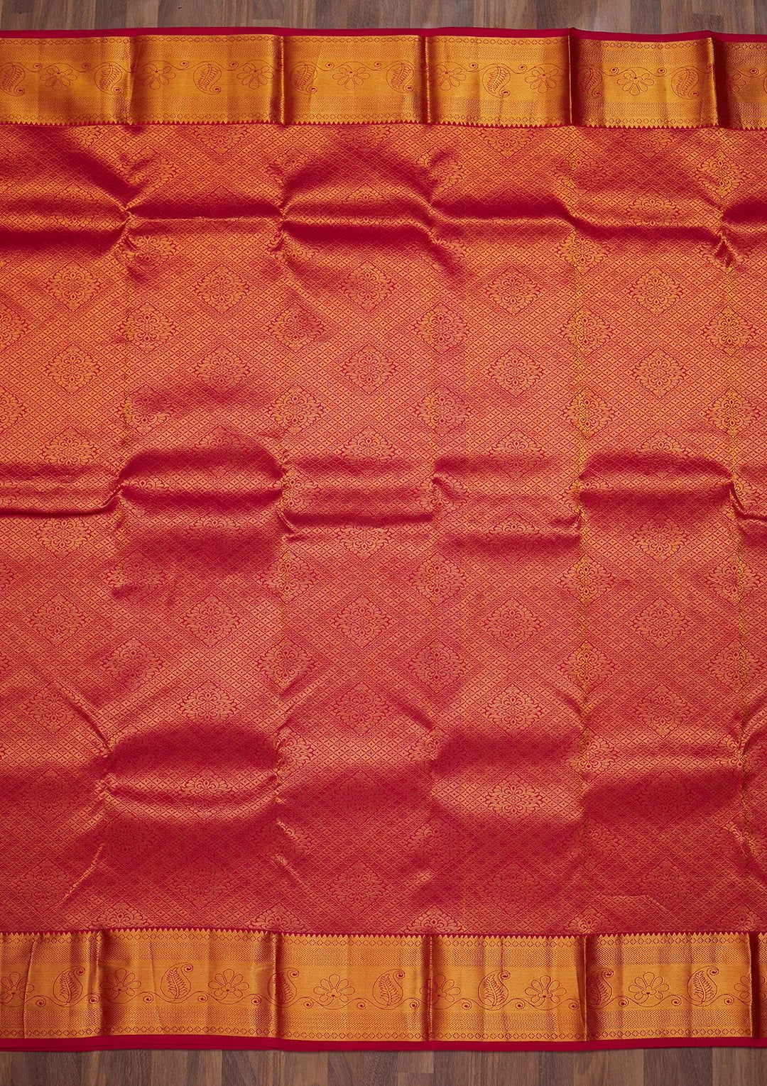 Rani Pink Zariwork Pure Silk Saree-Koskii