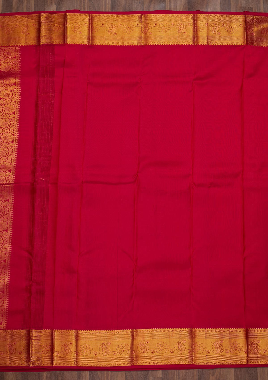 Rani Pink Zariwork Pure Silk Saree-Koskii