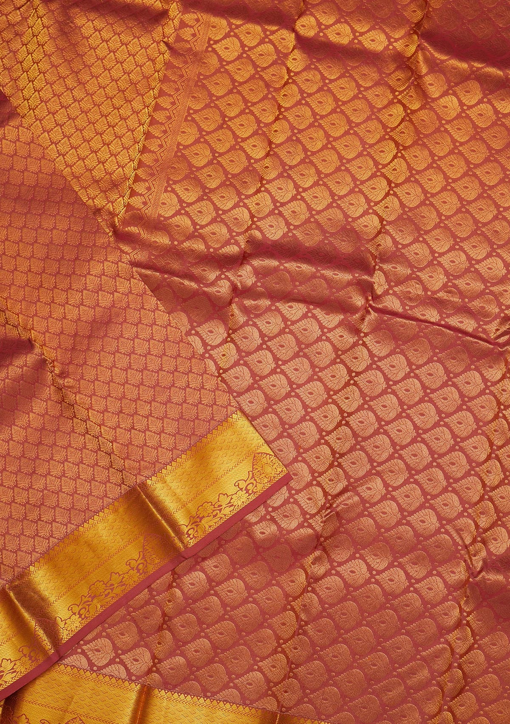 Rani Pink Zariwork Pure Silk Saree-Koskii
