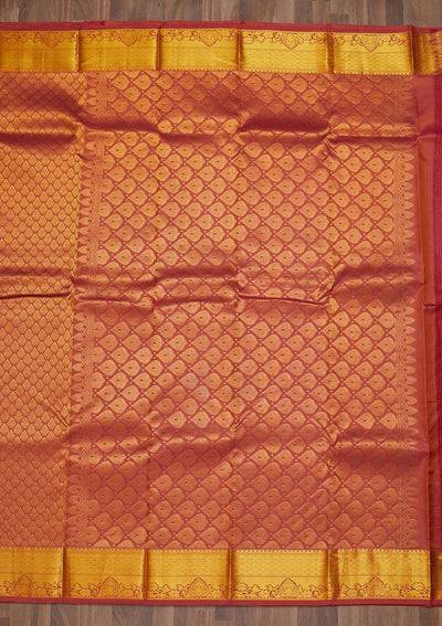 Rani Pink Zariwork Pure Silk Saree-Koskii