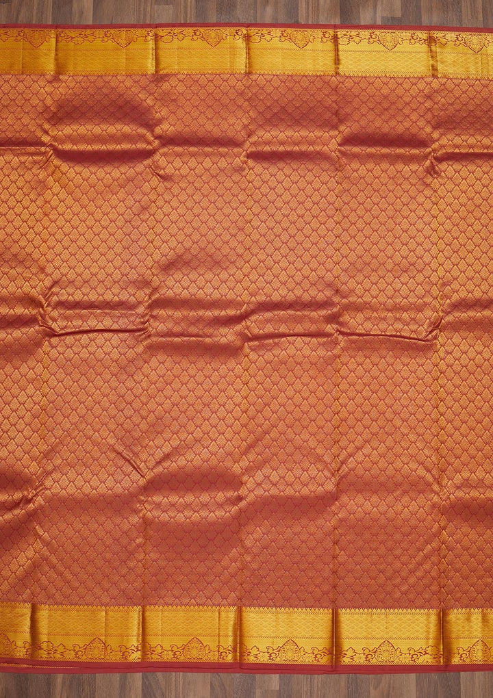 Rani Pink Zariwork Pure Silk Saree-Koskii