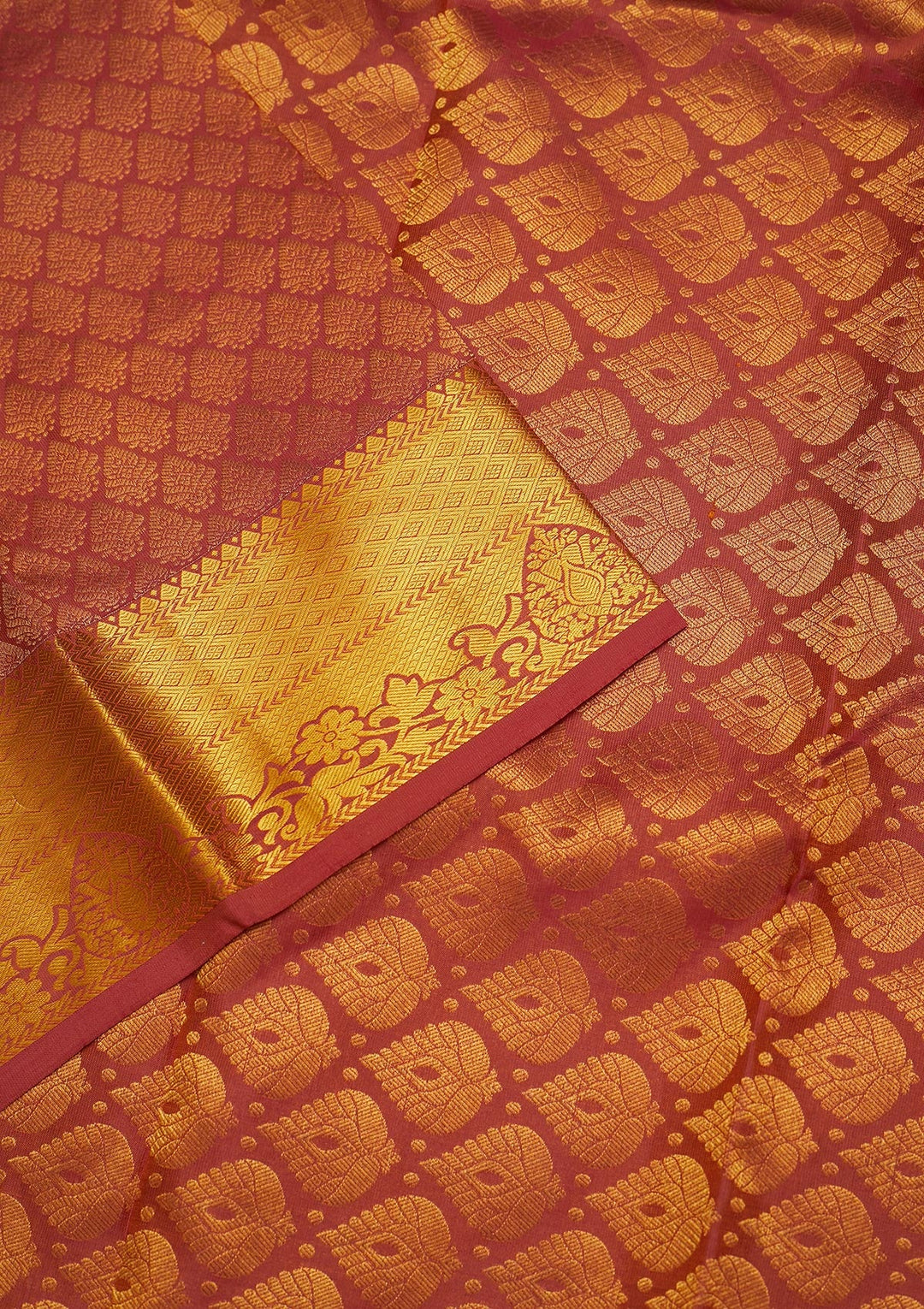 Rani Pink Zariwork Pure Silk Saree-Koskii