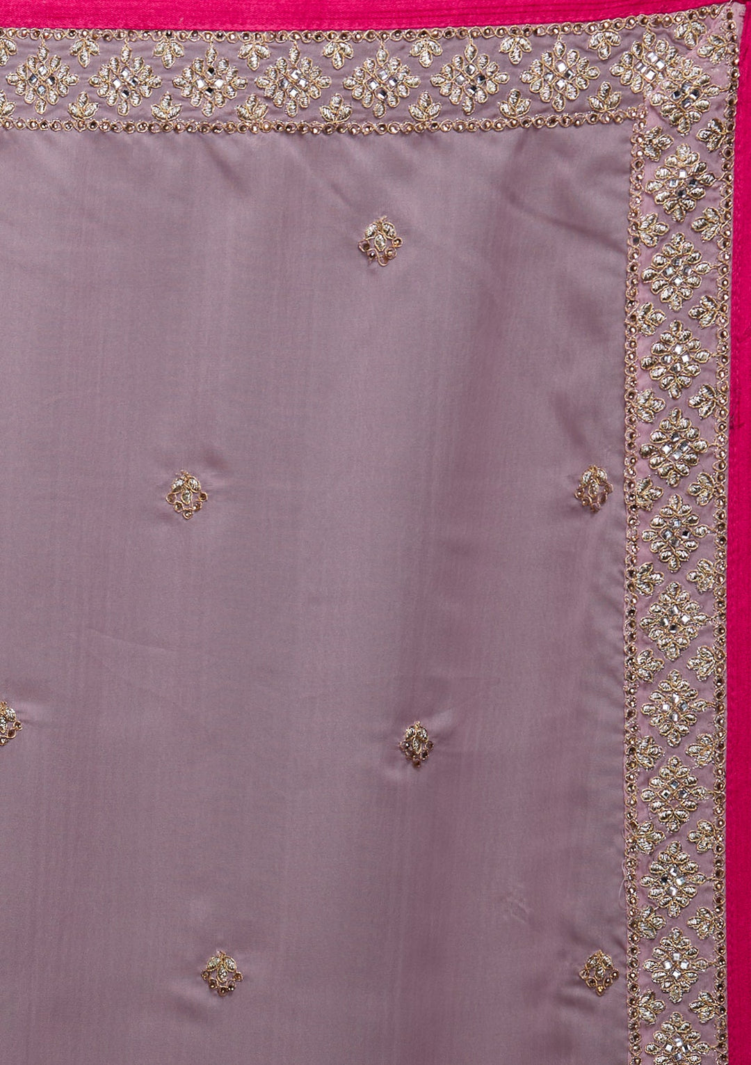 Rani Pink Zariwork Raw Silk Lehenga-Koskii