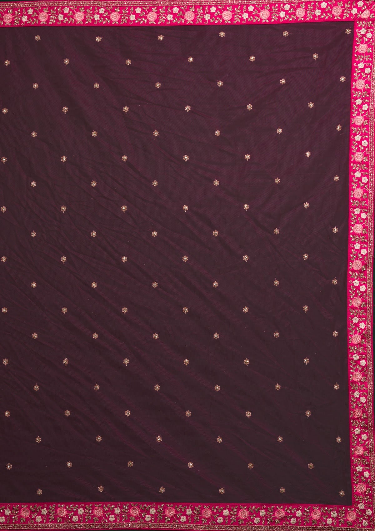 Rani Pink Zariwork Raw Silk Lehenga-koskii