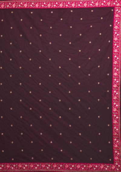 Rani Pink Zariwork Raw Silk Lehenga-koskii