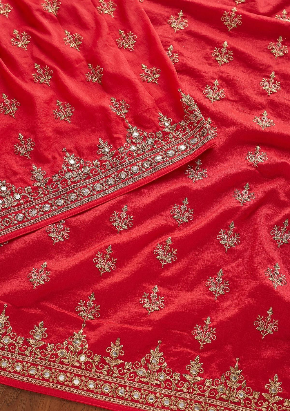 Rani Pink Zariwork Raw Silk Designer Saree - koskii