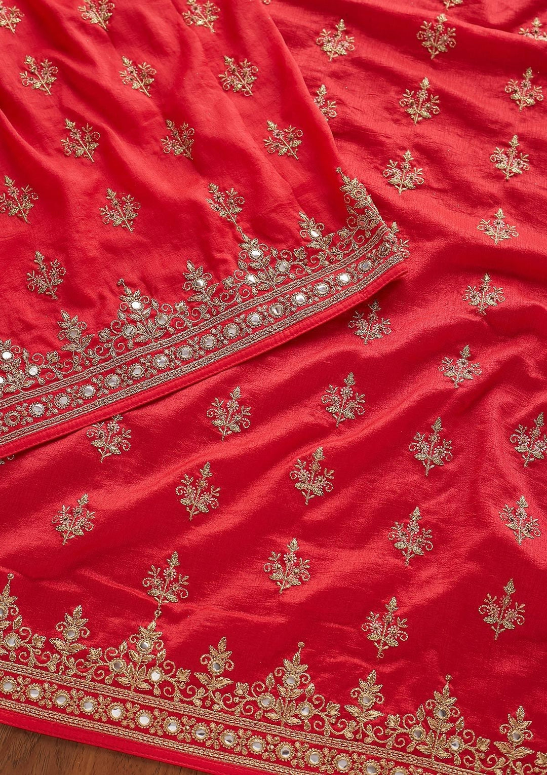 Rani Pink Zariwork Raw Silk Designer Saree - koskii