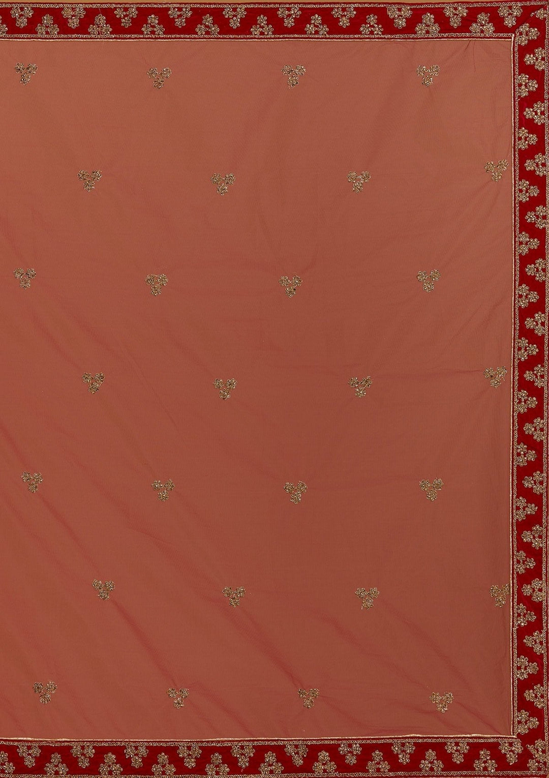 Rani Pink Zariwork Velvet Designer Semi-Stitched Lehenga - Koskii