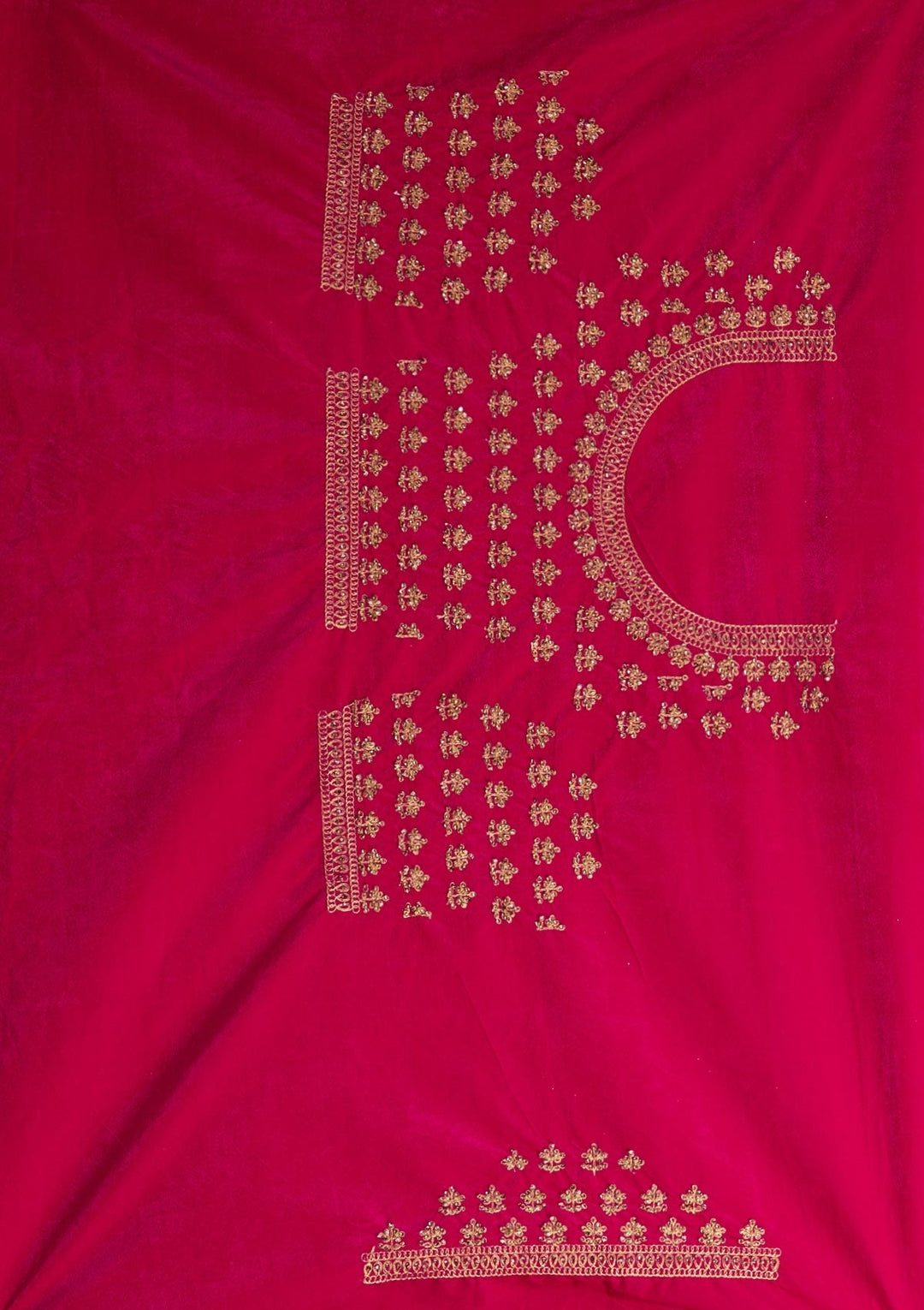 Rani Pink Zariwork Velvet Designer Lehenga-Koskii